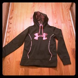 Under Armour XS pink and brown camo hoodie